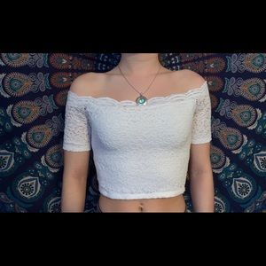 Hollister White Summer Crop Top